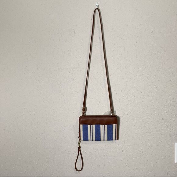 NWOT Time & Tru Women's Boho Coastal Clutch/Wallet/Wristlet Striped Shoulder Bag - Picture 15 of 15
